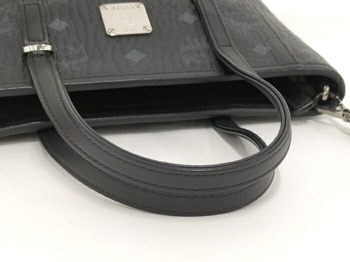MCM ショッパー トップジップ 2WAYハンドバッグ ヴィセトス レザー  