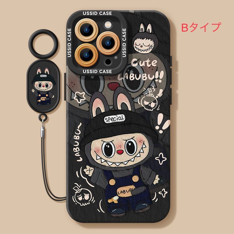 新品未使用 iPhoneケース スマホケース ストラップ付き Labubu