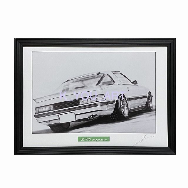 MAZDA SA サバンナRX-7 後期リア【鉛筆画】名車 旧車 オールド
