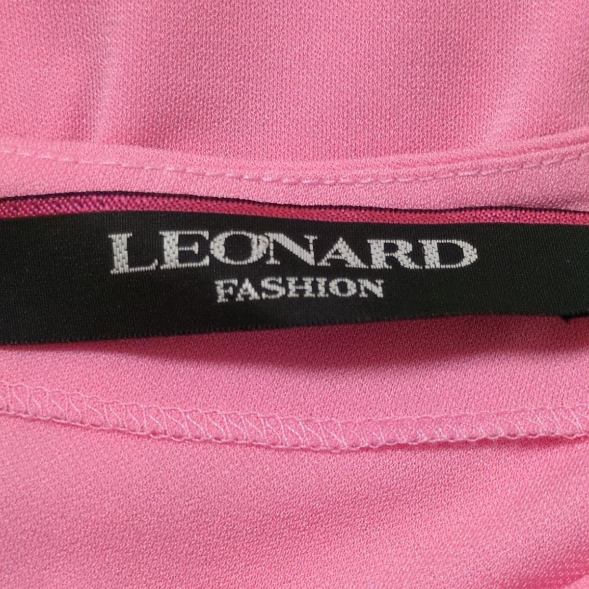 LEONARD カットソー【サイズL】【カンカン素材】 近年美品 LEONARD レオナール カンカン カットソー ブラウス 44