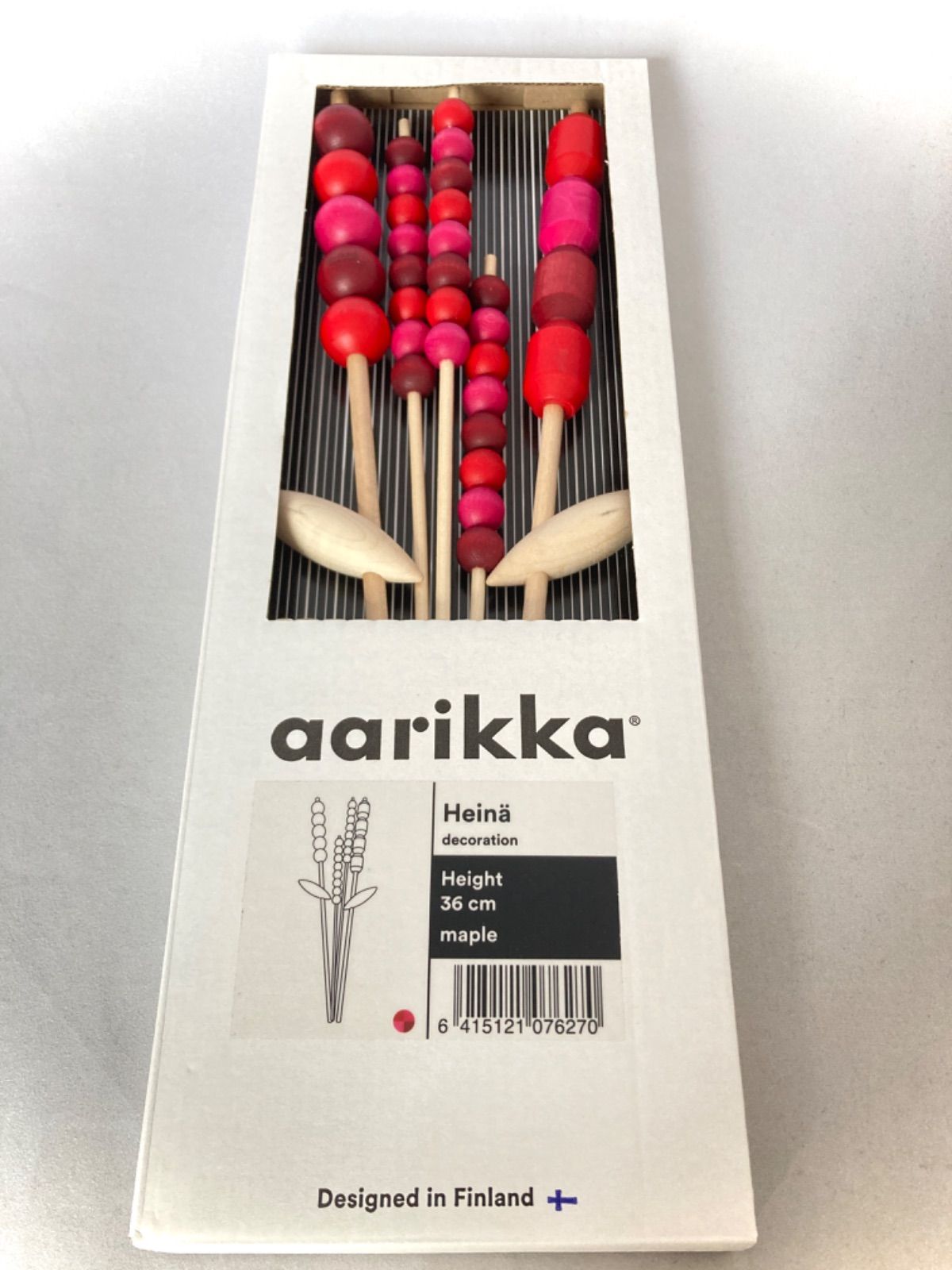 再入荷【新品 送料込】aarikka 木製花オブジェデコレーションレッド