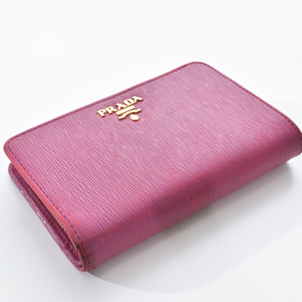 中古USED PRADA 財布 1ML225 VITELLOMOVE ピンク 252587592