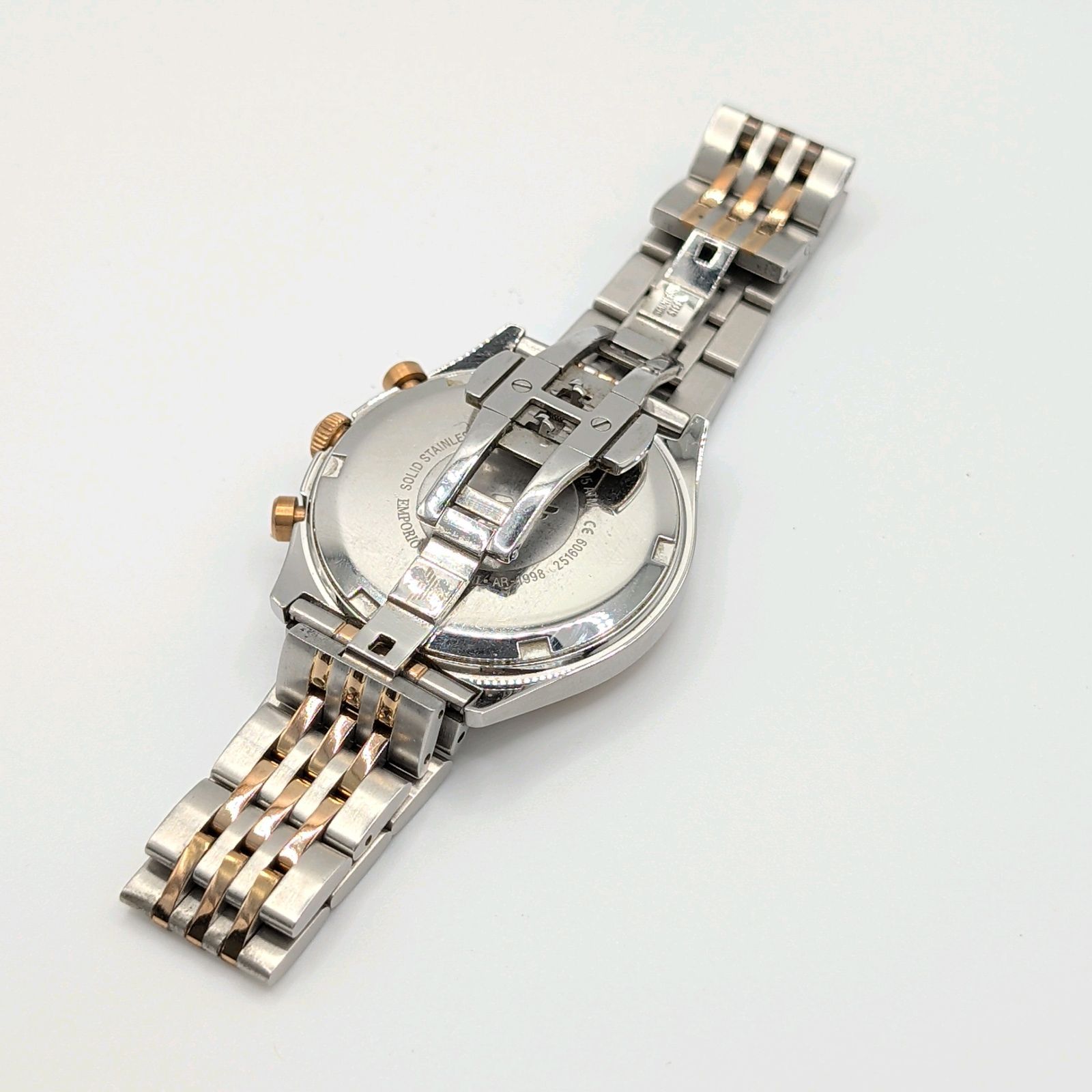 エンポリオアルマーニ AR1998 メンズ腕時計 美品 EMPORIO ARMANI AR1998 chronograph Men's Quartz Watch エンポリオ