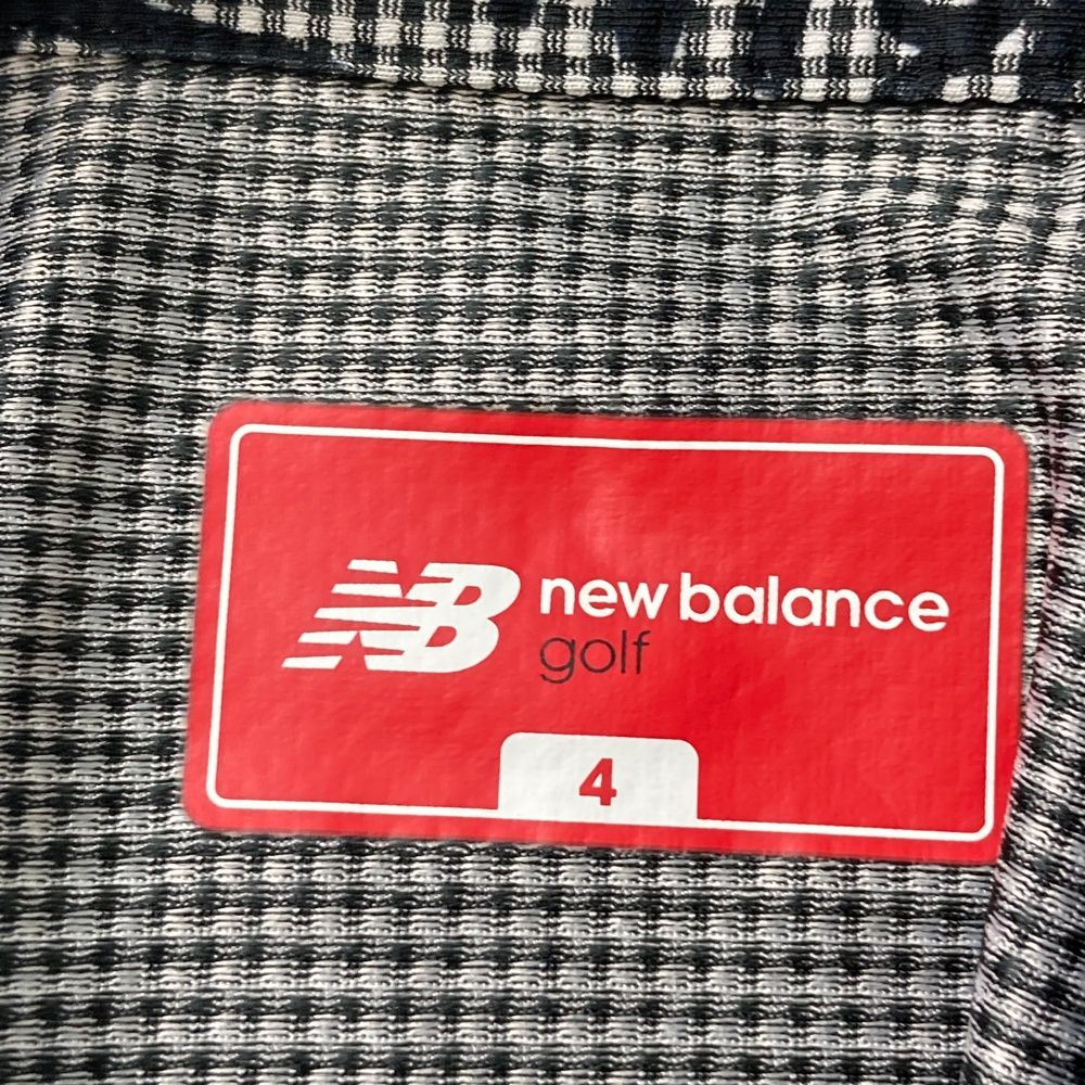 サイズ：4 NEW BALANCE GOLF ニューバランス  半袖ポロシャツ 総柄 グレー系 [240101462342] ゴルフウェア メンズ ストスト NEW BALANCE GOLF ニューバランス 半袖ポロシャツ 総柄 グレー系