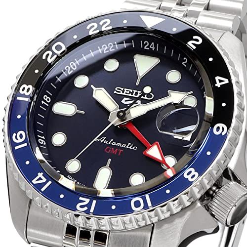 [SEIKO] 5 SPORTS SKX Sports Style GMTモデル 自動巻き メカニカル 腕時計 ファイブ スポーツ メンズ Made in Japan 日本製 SSK003 ブルー 海外モデル [並行輸入品]