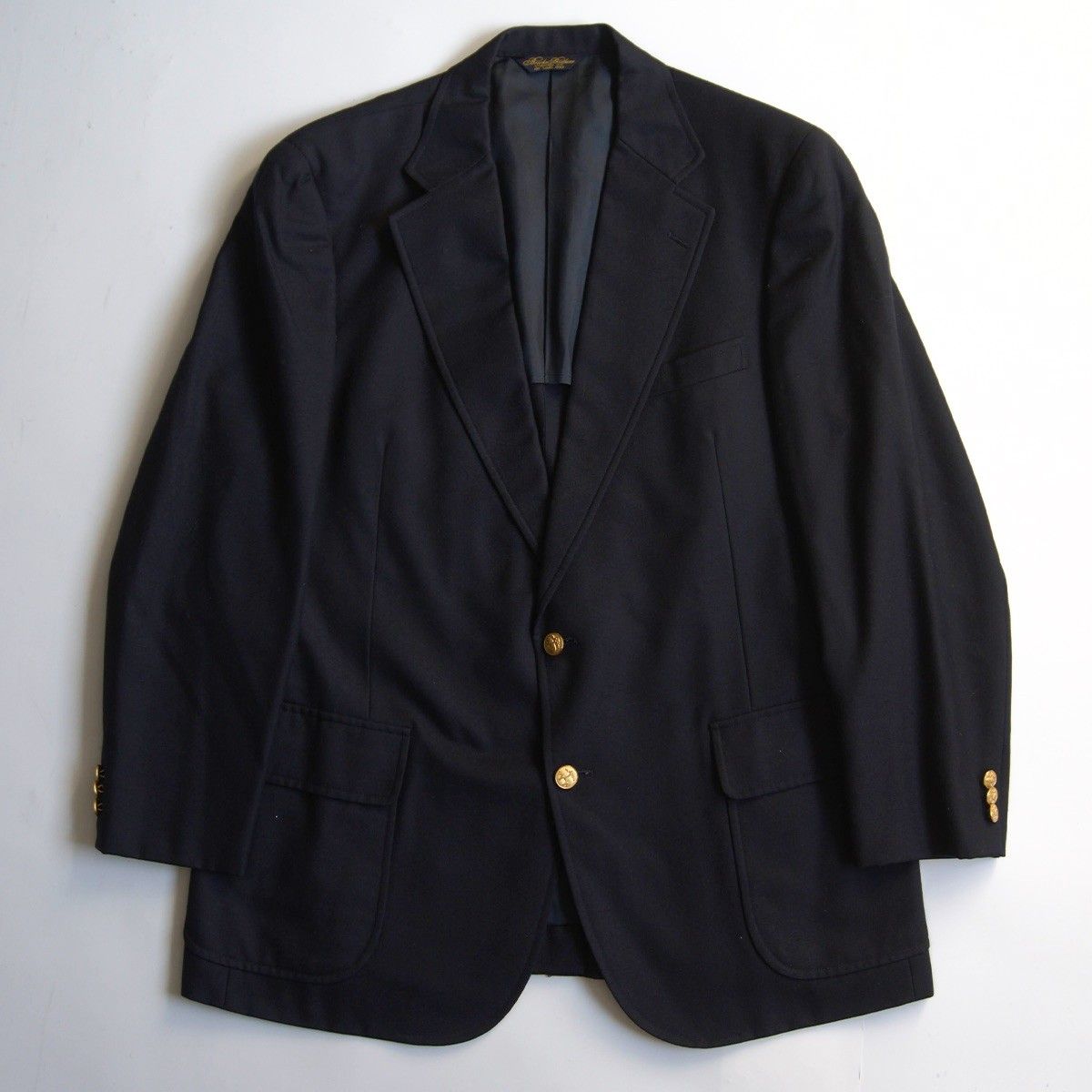 最高級品】BROOKS BROTHERS【テーラードジャケット /紺ブレ】AB7 金