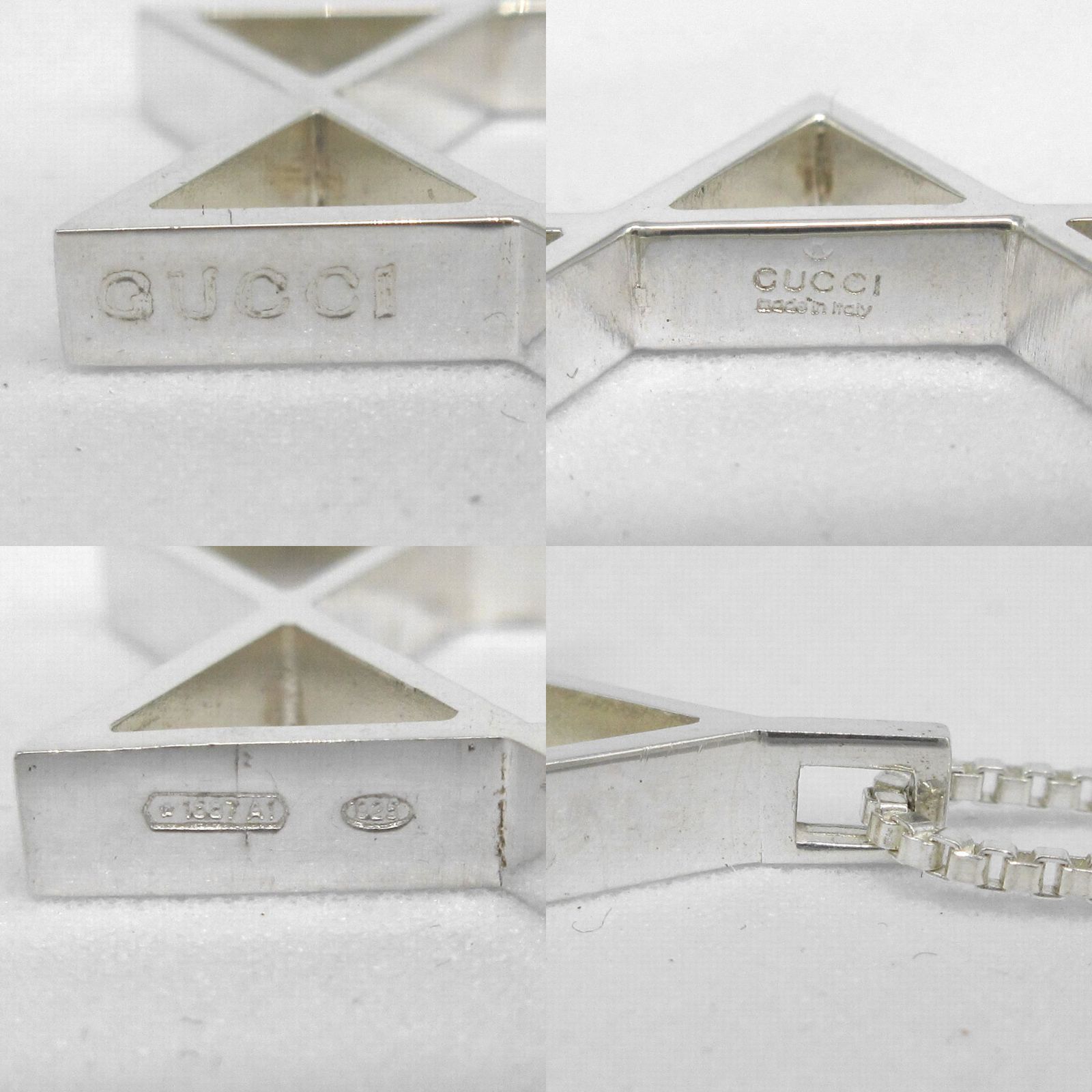 グッチ GUCCI スター オブ ダビデ 六芒星 ネックレス ペンダント SV925 メンズ レディース 管理11989