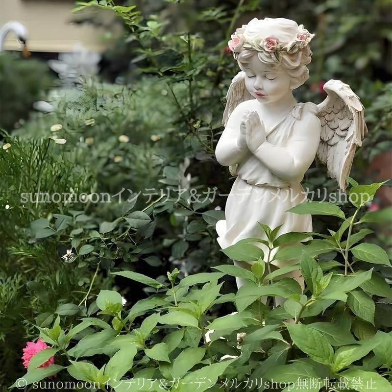 天使 ガーデン オブジェ ヴィンテージ調 オーナメント おしゃれ かわいい インテリア 北欧 置物 ガーデニング 庭 店舗 ディスプレイ ギフト STEELWINDOWSANDDOORS_COM