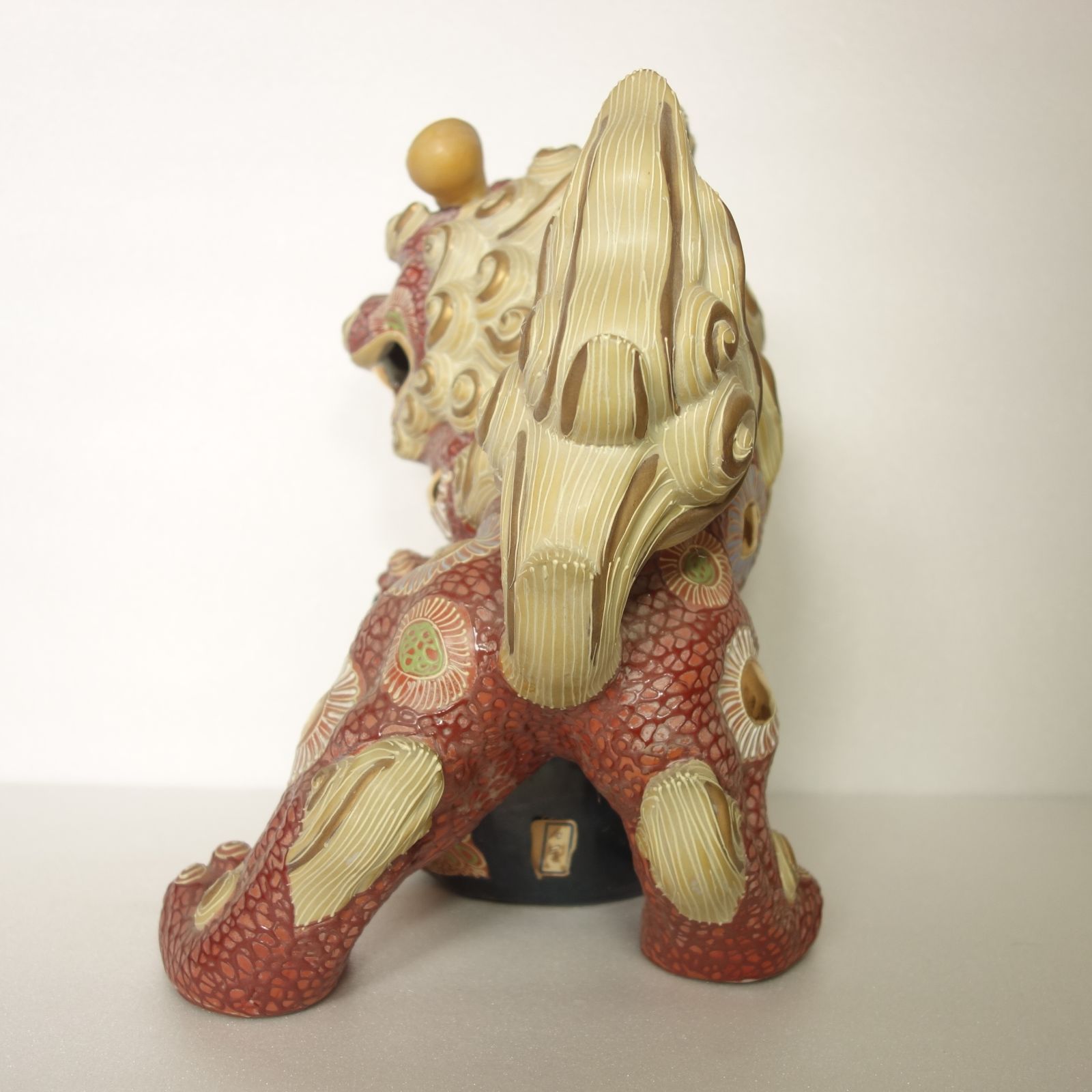 九谷焼 八幡窯 獅子（狛犬）陶器 - メルカリ