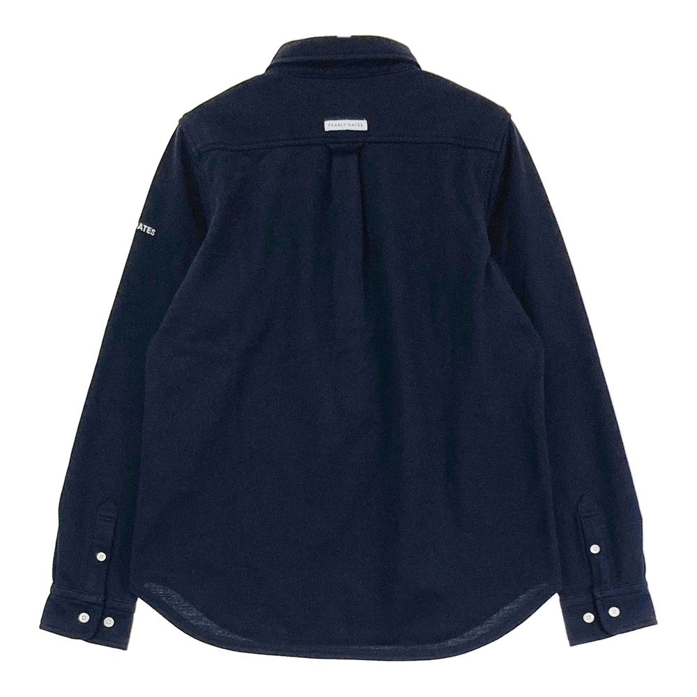 ○★新品未使用　PEARLY GATES　ロゴ 長袖ポロシャツ　5　ネイビー 楽天市場】【美品】パーリーゲイツ 長袖ポロシャツ ネイビー×白