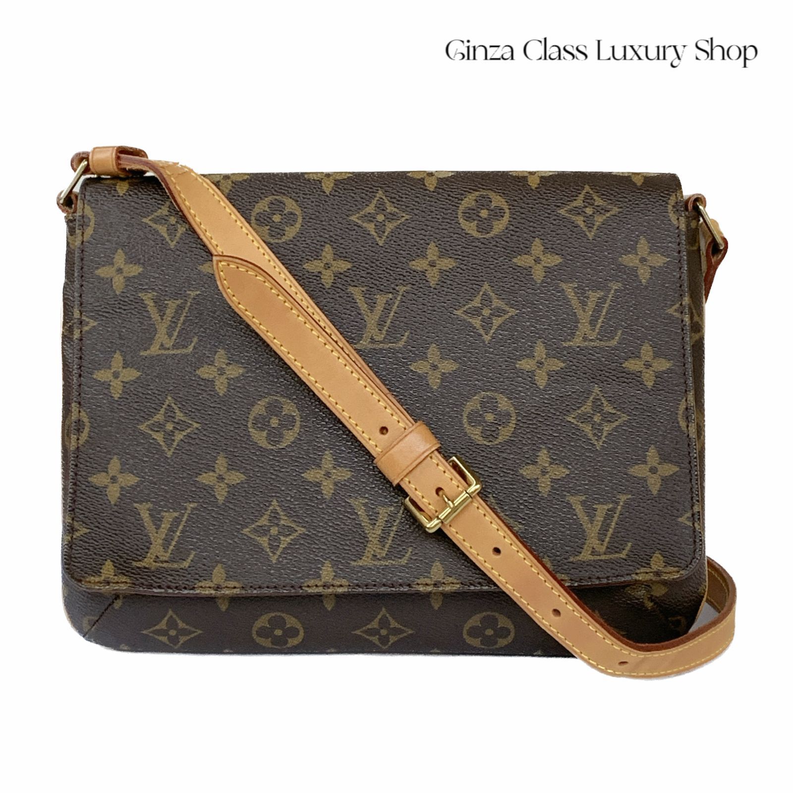 LOUIS VUITTON ミュゼットタンゴ ショート モノグラム ヌメ革 M51257