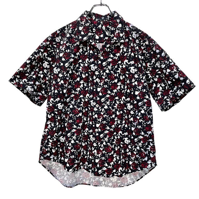 Y's for men ローズプリントオープンカラーシャツ 半袖 花柄
