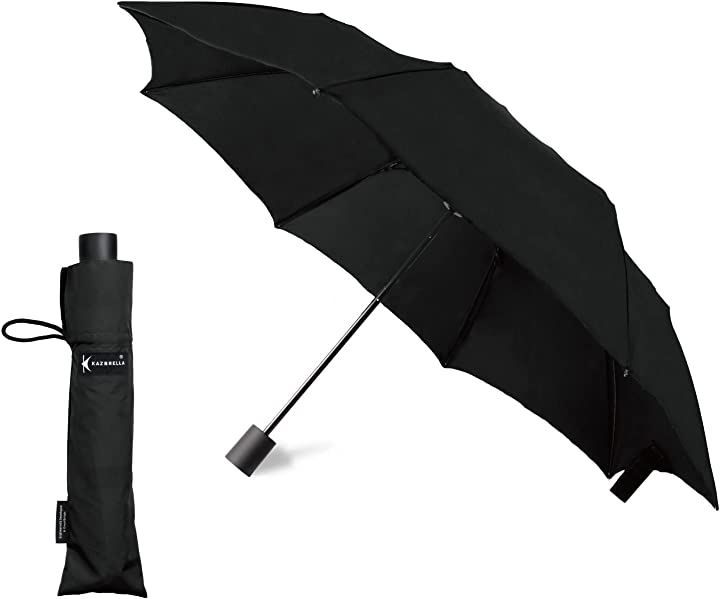 KAZBRELLA Compact カズブレラコンパクト 折りたたみ傘 逆折り式傘 メンズ レディース ブラック ワンサイズ