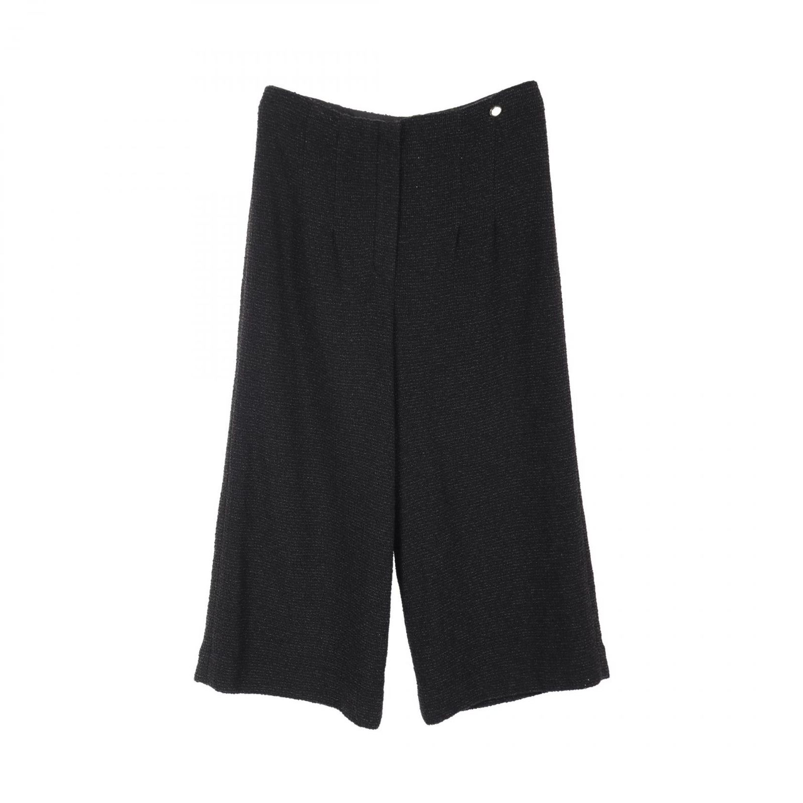 シャネル CHANEL パンツ ココマーク P56332 ブラック ファブリック ツイードパンツ レディース Used A