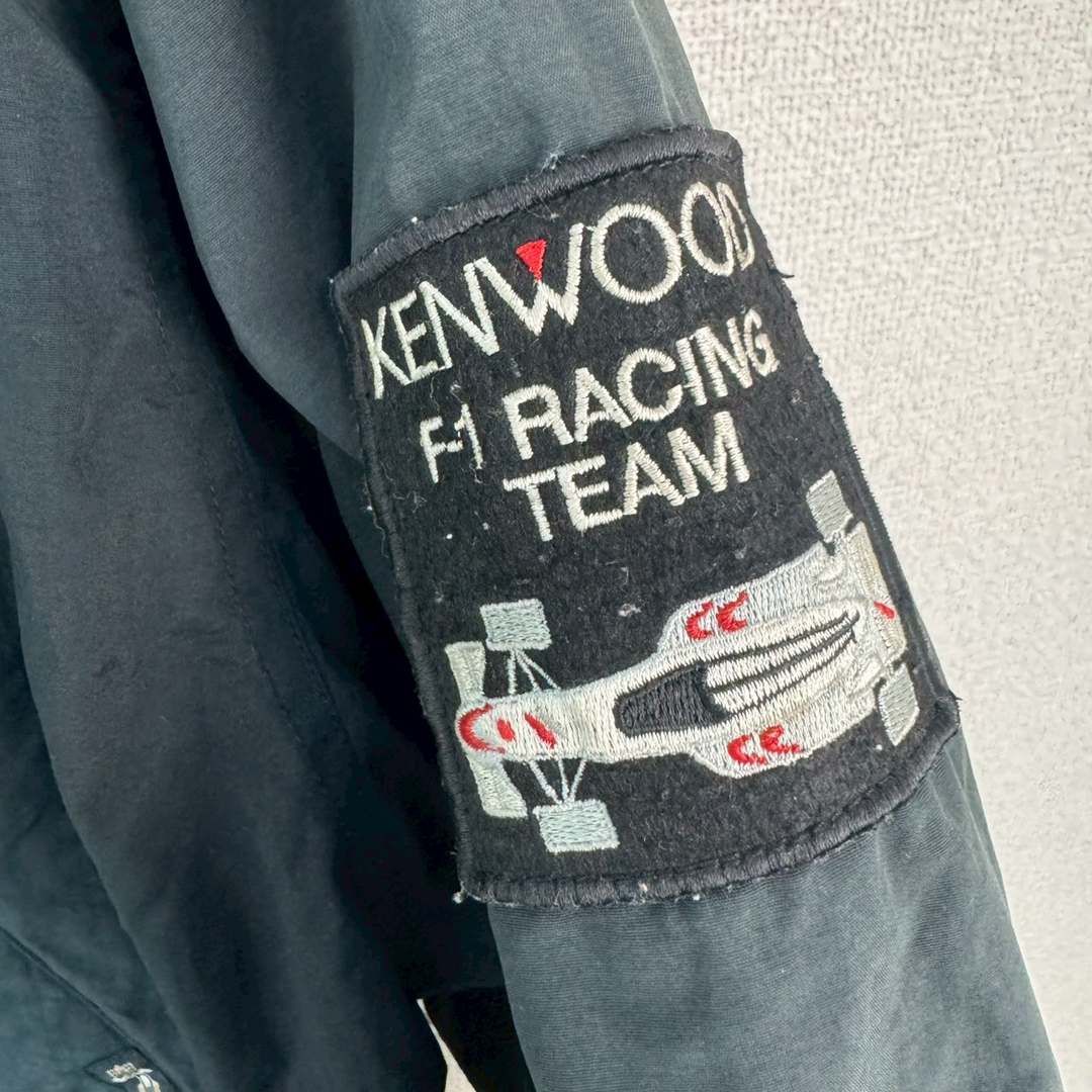 KENWOOD ケンウッド 90s レーシングジャケット 長袖 ワッペン ブラック