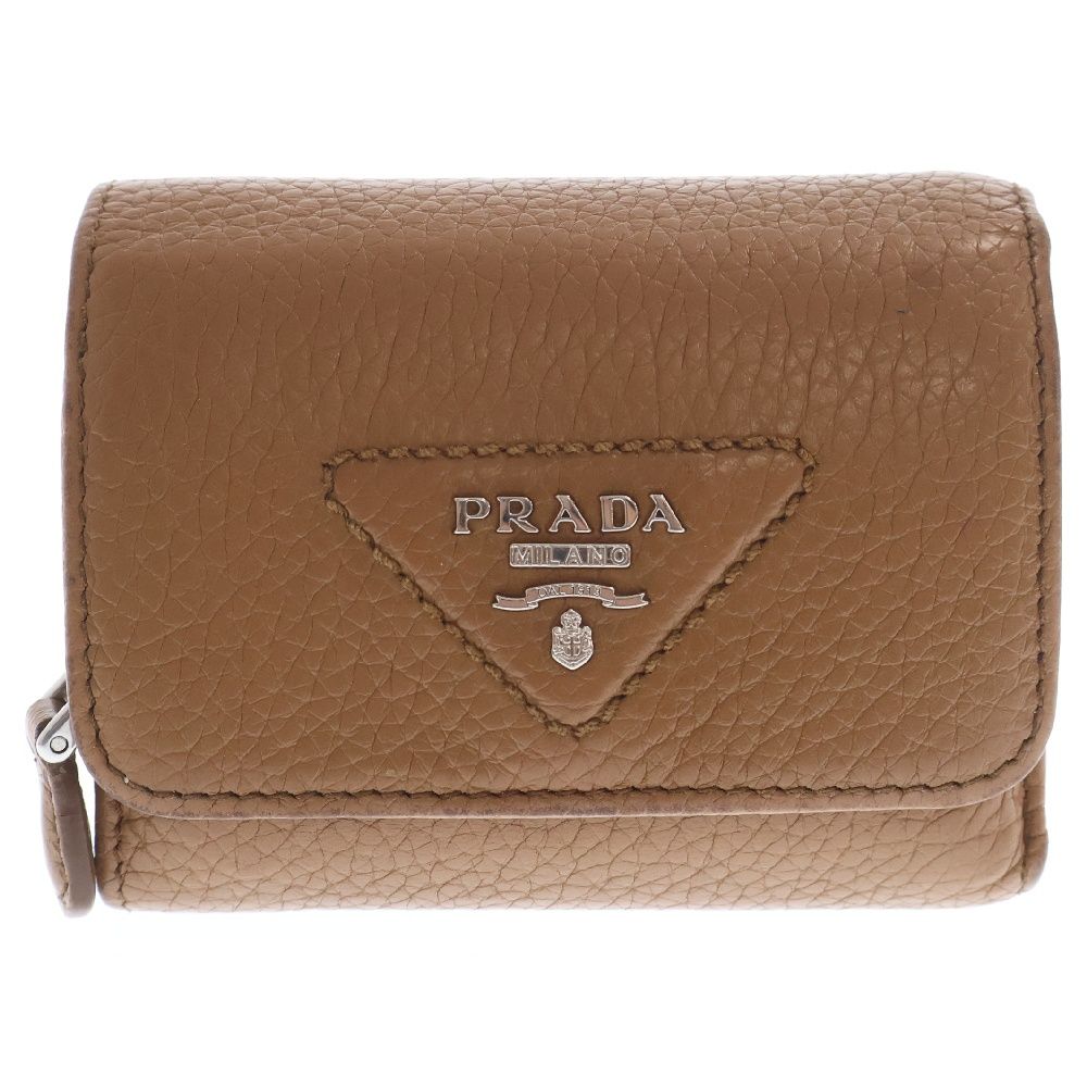 【美品】PRADA プラダ ヴィッテロダイノ 二つ折り 財布 プラダ 財布 二つ折り ヴィッテロダイノレザー ブラック 薄型