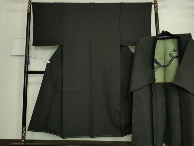 平和屋着物□極上 男性 紬 アンサンブル 長羽織 着物・檳榔子染色 羽織