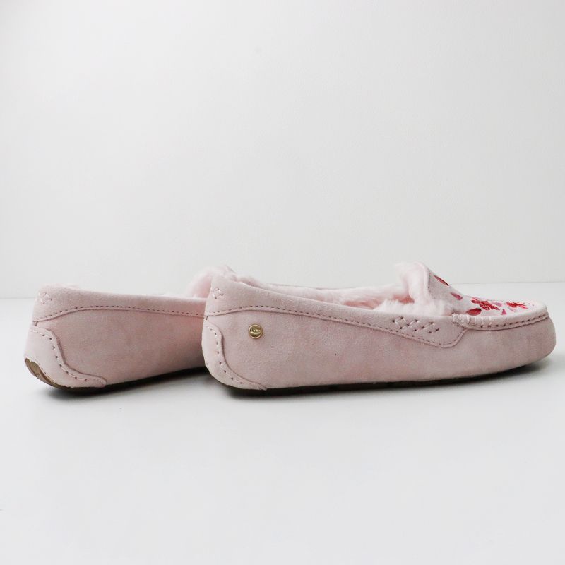 アグ UGG W ANSLEY BLOSSOM 刺繍 モカシン シューズ 24cm/ピンク 靴 