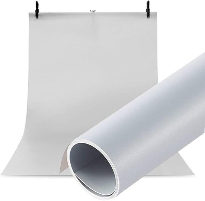 【在庫処分】Meking 撮影用 PVC 背景布 120cmx200cm バックペーパー 人物撮影 商品撮影 グレー