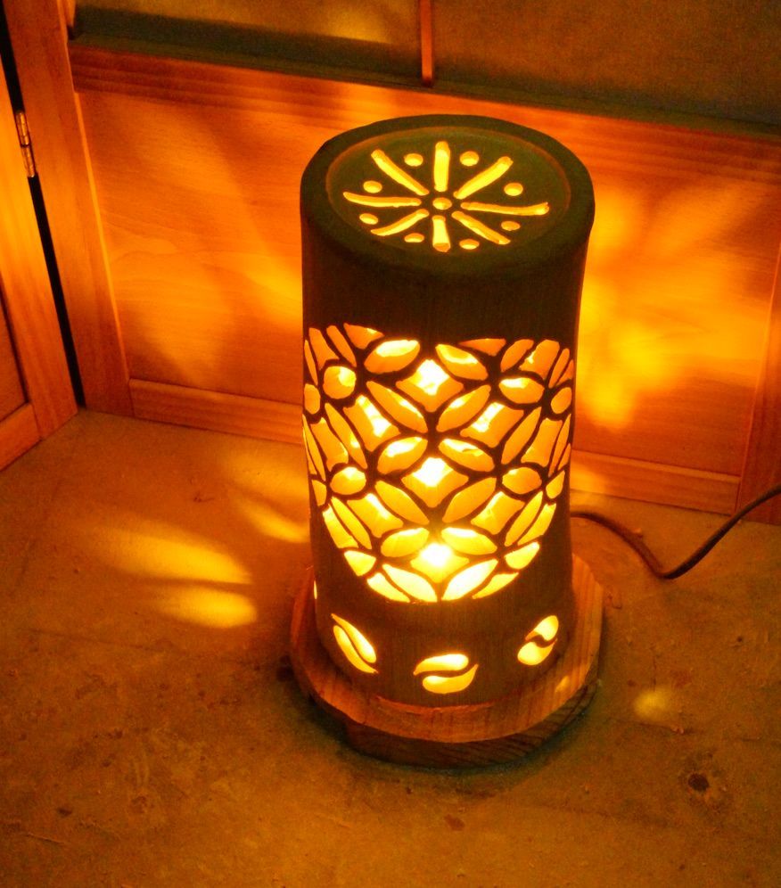 ◇全面彫◇竹灯り・竹あかり・竹灯籠 ショップ ～～ 癒しの灯り ☆花火