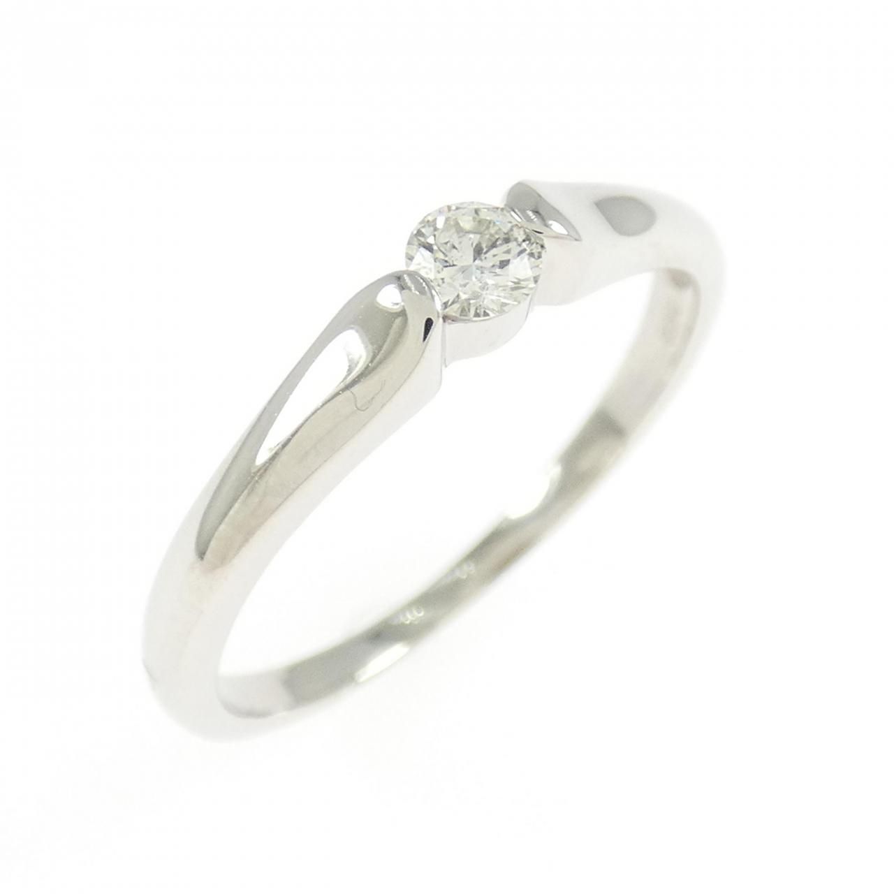 PT950 ソリティア ダイヤモンド リング 0.10CT
