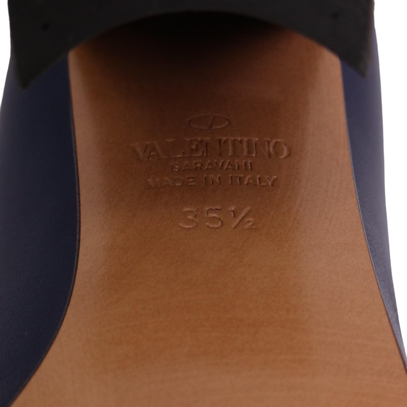 美品】VALENTINO ヴァレンティノ ロックスタッズ フリンジ チャンキー 