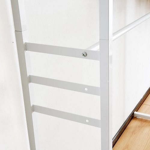 ツッパリ クローゼット ハンガーラック ホワイトハンガー ロータイプ