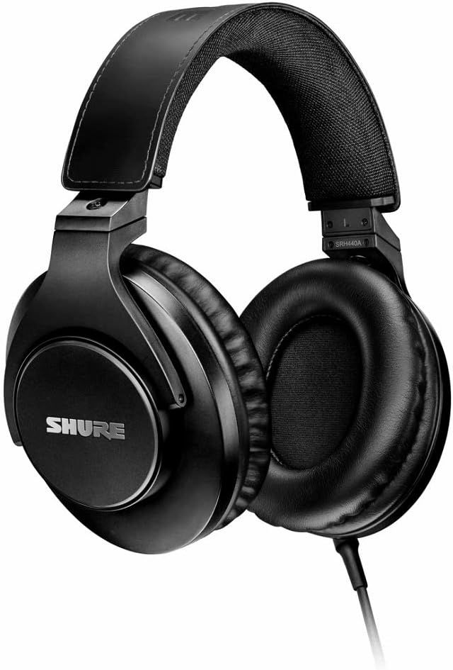 【VGP2025 金賞】SHURE シュア プロフェッショナル・スタジオ・ヘッドホン SRH440A-A ブラック : 有線 密閉型 折りたたみ式 プロ仕様 リスニング モニタリング ゲーミング ゲーム スタジオレコーデ