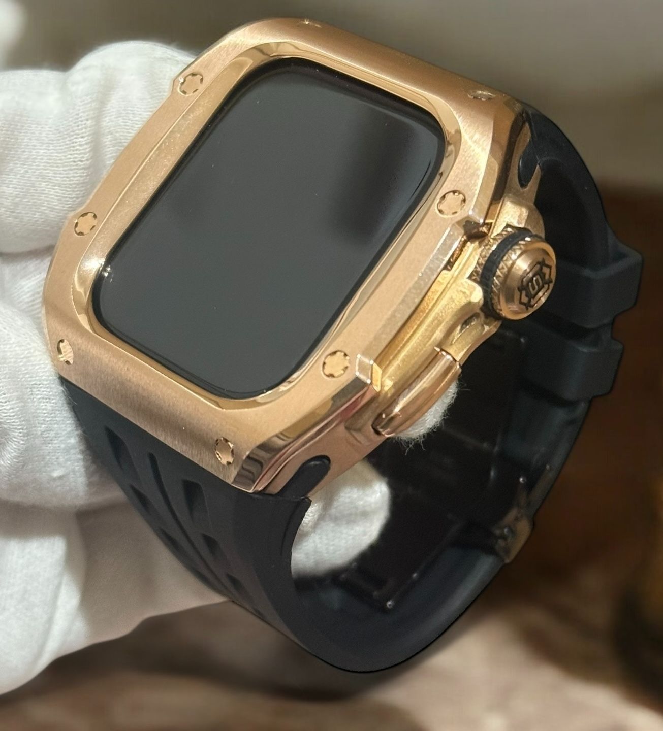 アップルウォッチカバーケースApple Watchラバーバンドベルト メタル ステンレス R 22