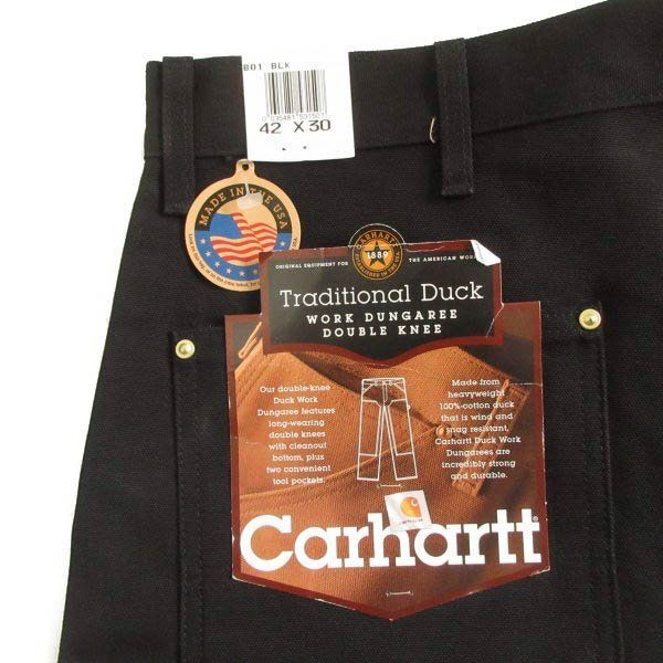 USA製 カーハート Carhartt B01 W38L30 ダブルニー BLK Carhartt ダブルニーパンツ W38 カーハート デッドストック アメリカ製