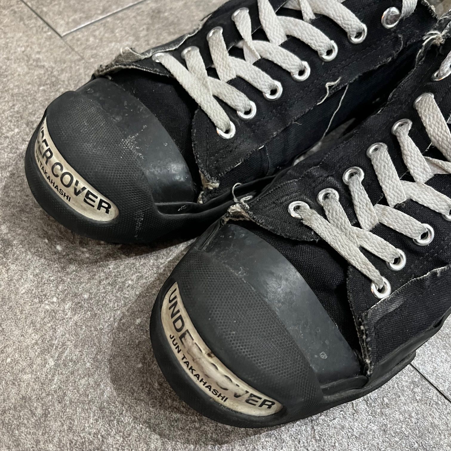 定価26400円 UNDERCOVER 22AW TOE LOGO CANVAS SNEAKERS UC2B9F05 