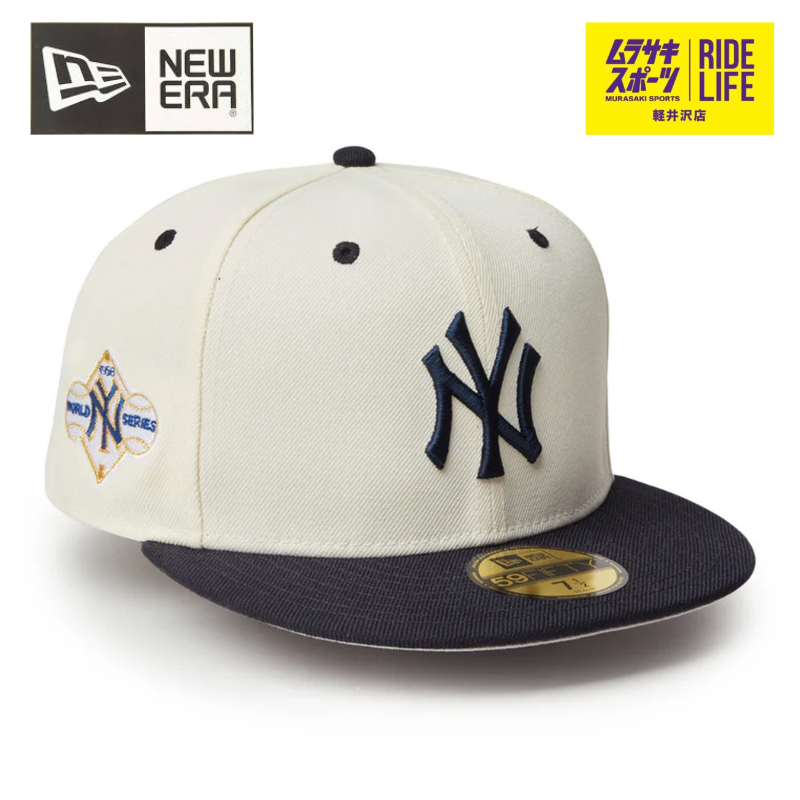 【ムラスポ公式】NEW ERA ニューエラ 5950 59FIFTY WOOL VISER ウールバイザー ニューヨーク ヤンキース クローム ネイビーバイザー 14307678 メンズ レディース