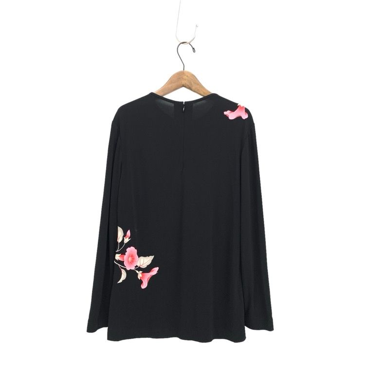 LEONARD PARIS レオナール 花柄プリント＆刺繍ブラウス