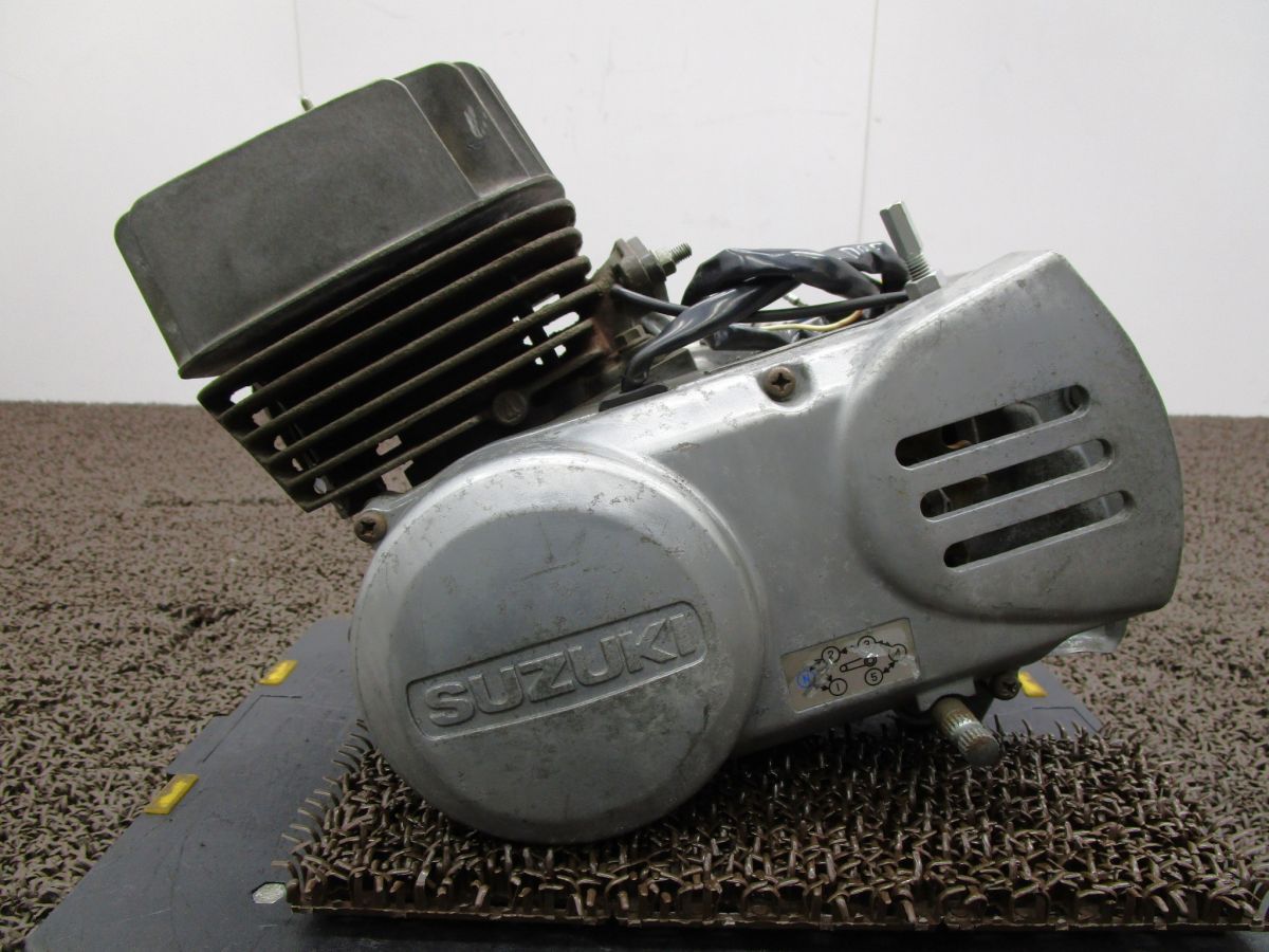 エポ エンジン 1695Km □A6198 PV50 クランキングOK OH素材に スズキ PV50 EPO キャブ車