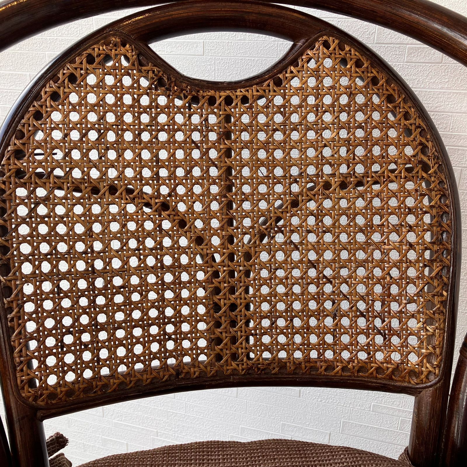 藤 ラタン 回転座椅子 クッション付き ラタン ローチェア 回転チェア