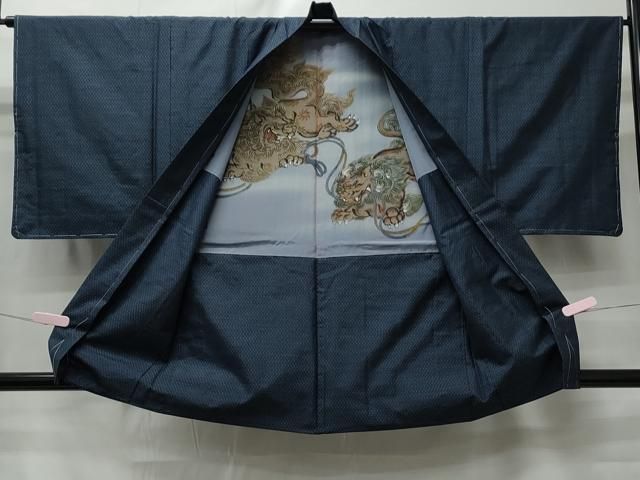 平和屋着物□上質な紬 草花文 正絹 逸品 CAAX2169in 平和屋着物□