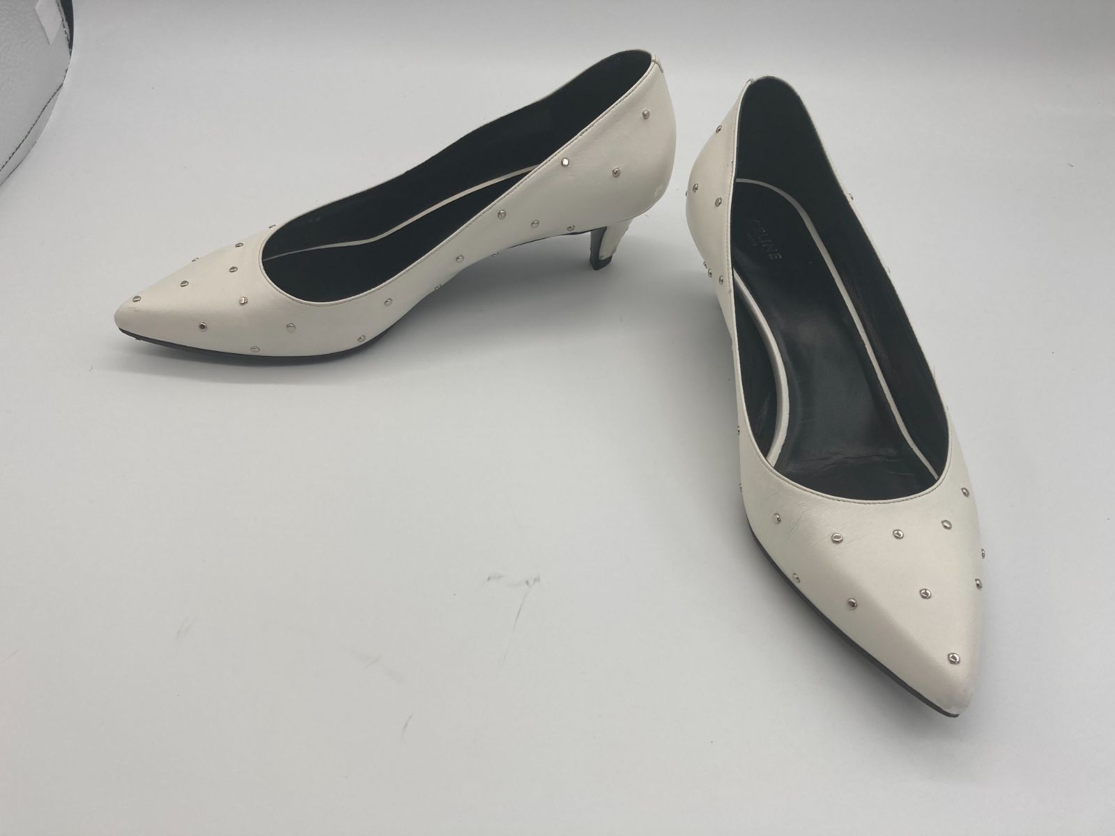 セリーヌパンプス 38.5 セリーヌ CELINE レザー パンプス 38.5(24.3cm)(9.57inch