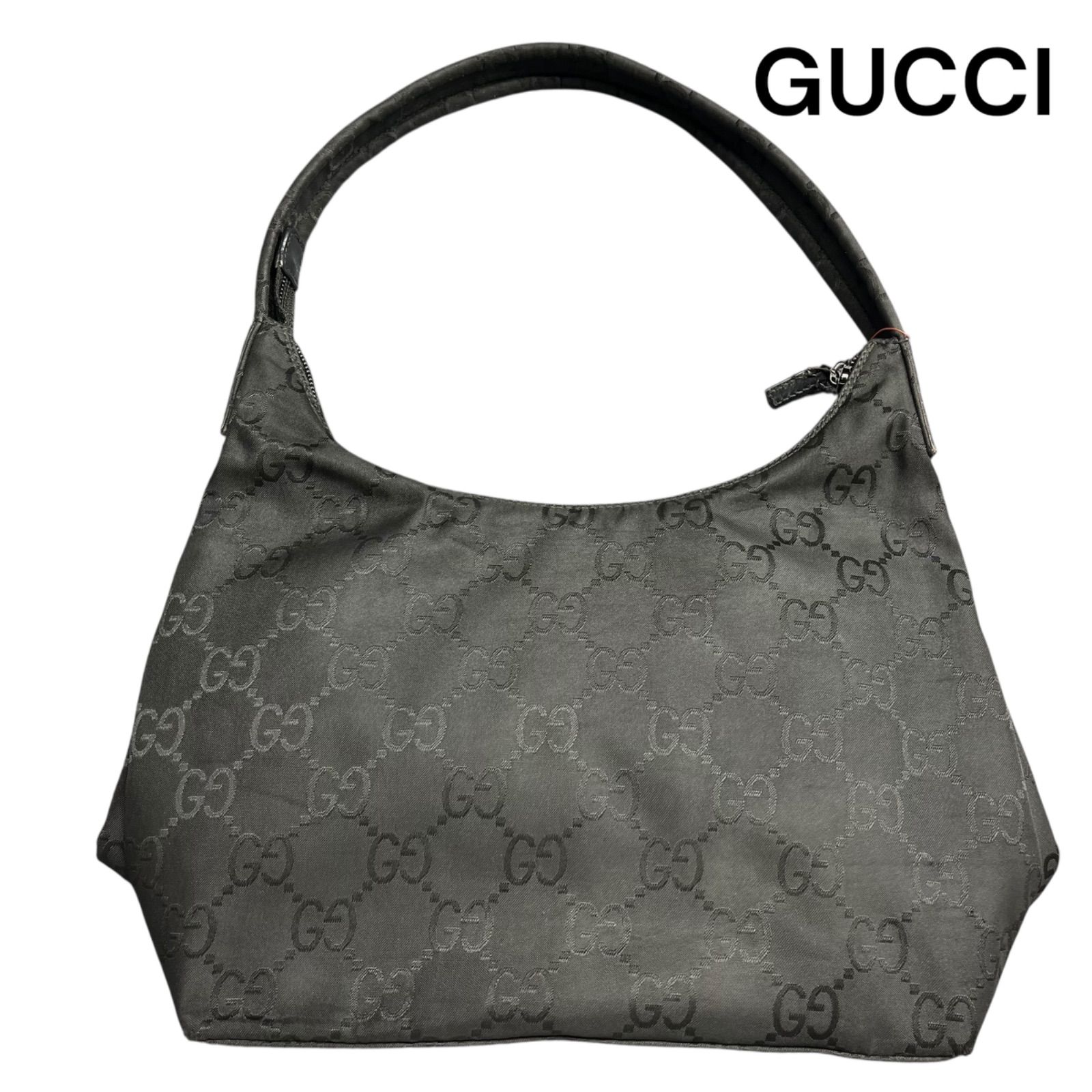 GUCCI ブラック ナイロン ショルダーバッグ グッチ GUCCI GG ナイロン トートバッグ ショルダーバッグ ブラック