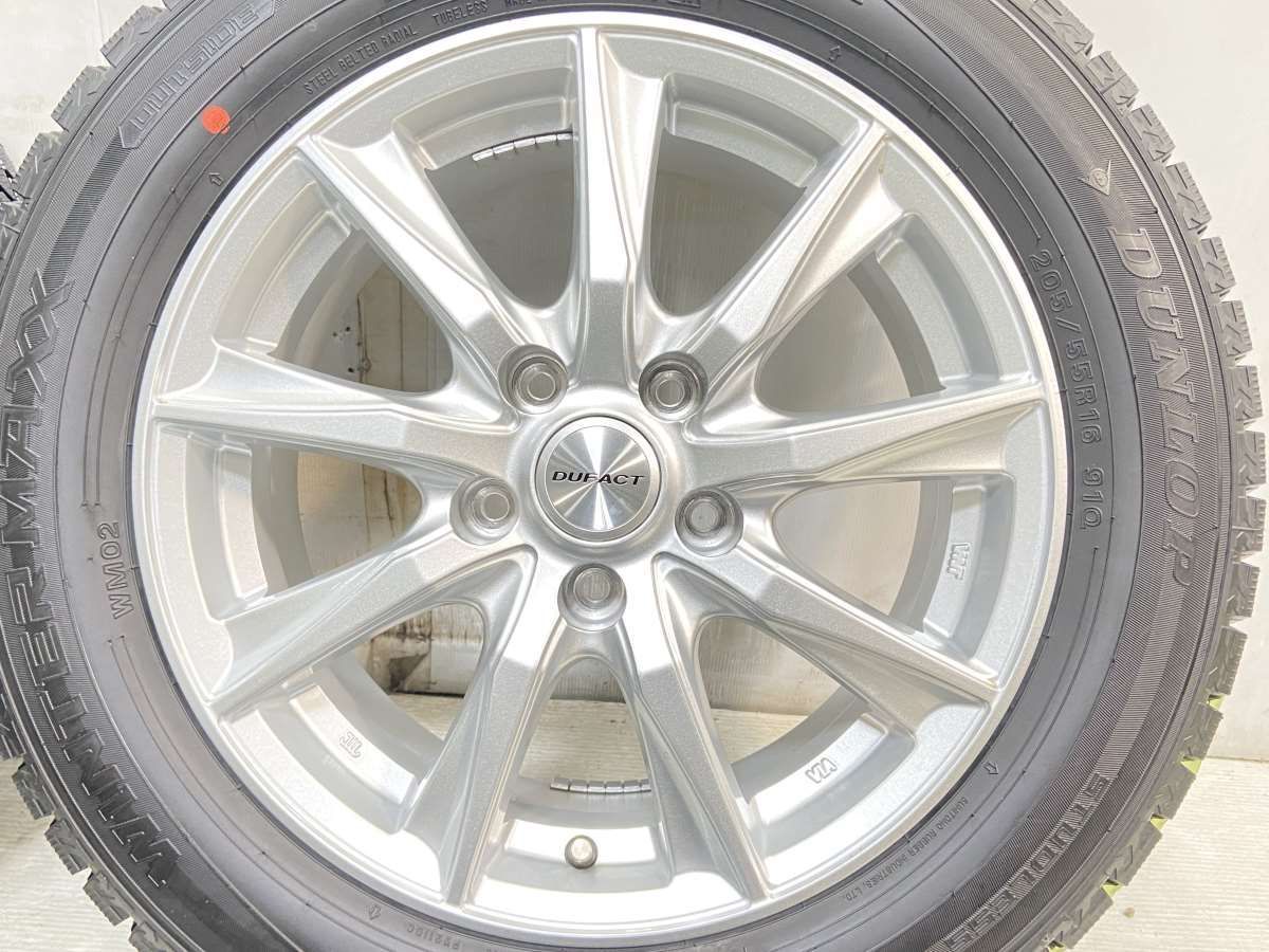 205/55R16 nダンロップ ウィンターマックス WM02 n DUFACT n16x6.5 40