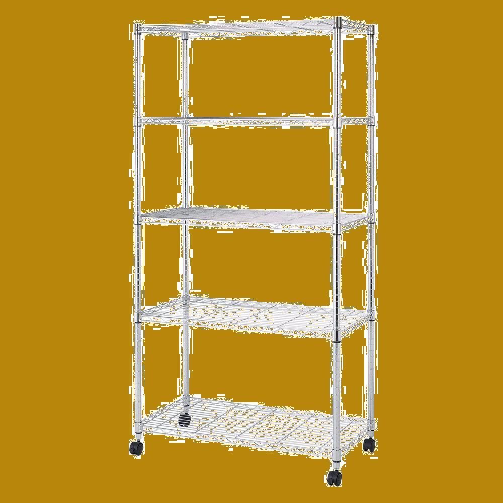 人気商品 棚 ルミナス互換 メタルルミナスラック 幅90 5段 スチールラック 収納棚 ドウシシャ 幅90×奥行46×高さ180cm 全体耐荷重400kg 頑丈 キャスター付き 防錆加工 ポール径25mmパーツ対応 業務用 シェルフ キッチン収納 EL25-