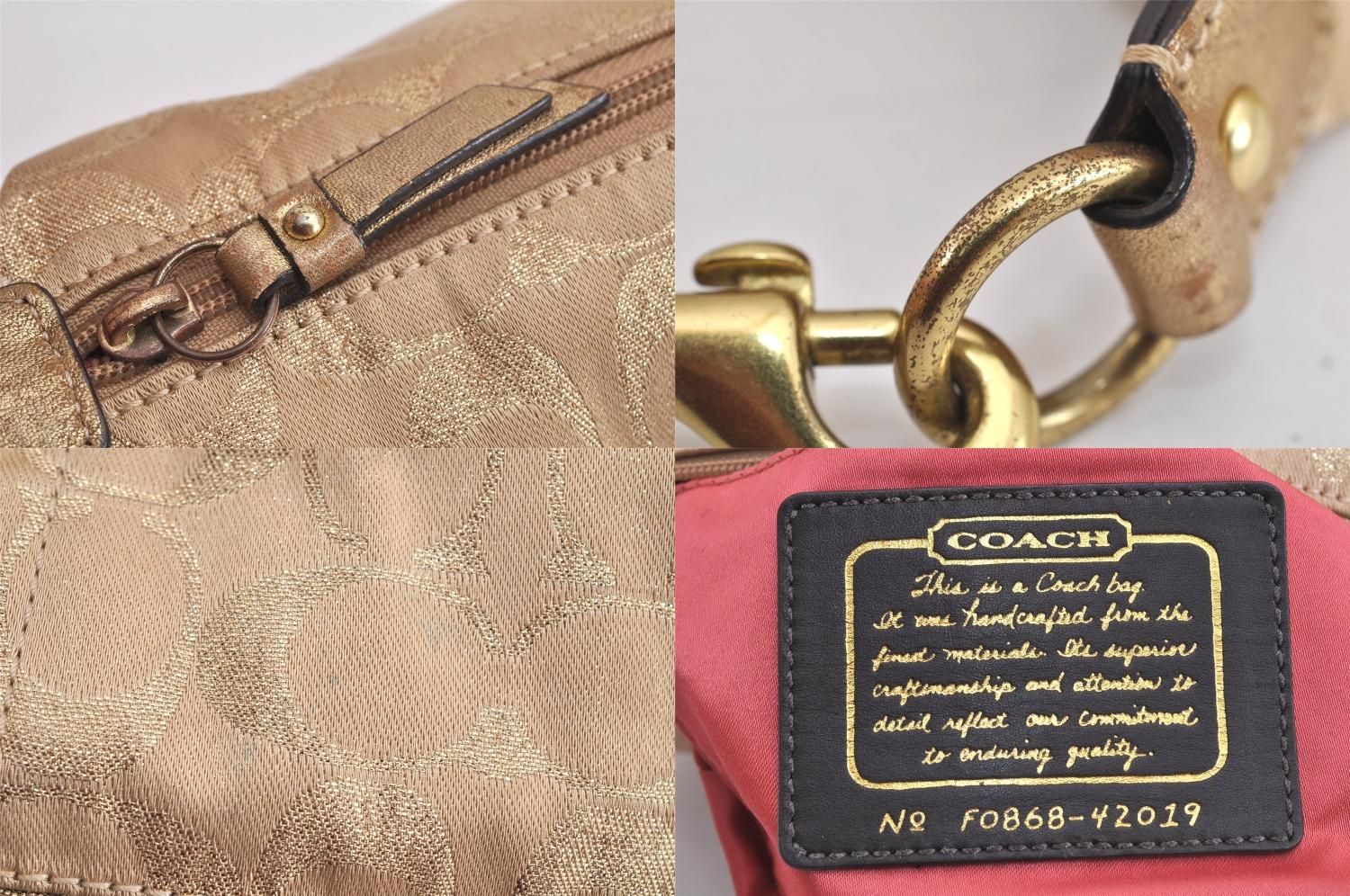 コーチ　シグネチャー　キャンバス アクセサリーポーチ　￼40347 ゴールド金具 コーチ シグネチャー キャンバス アクセサリーポーチ ￼40347
