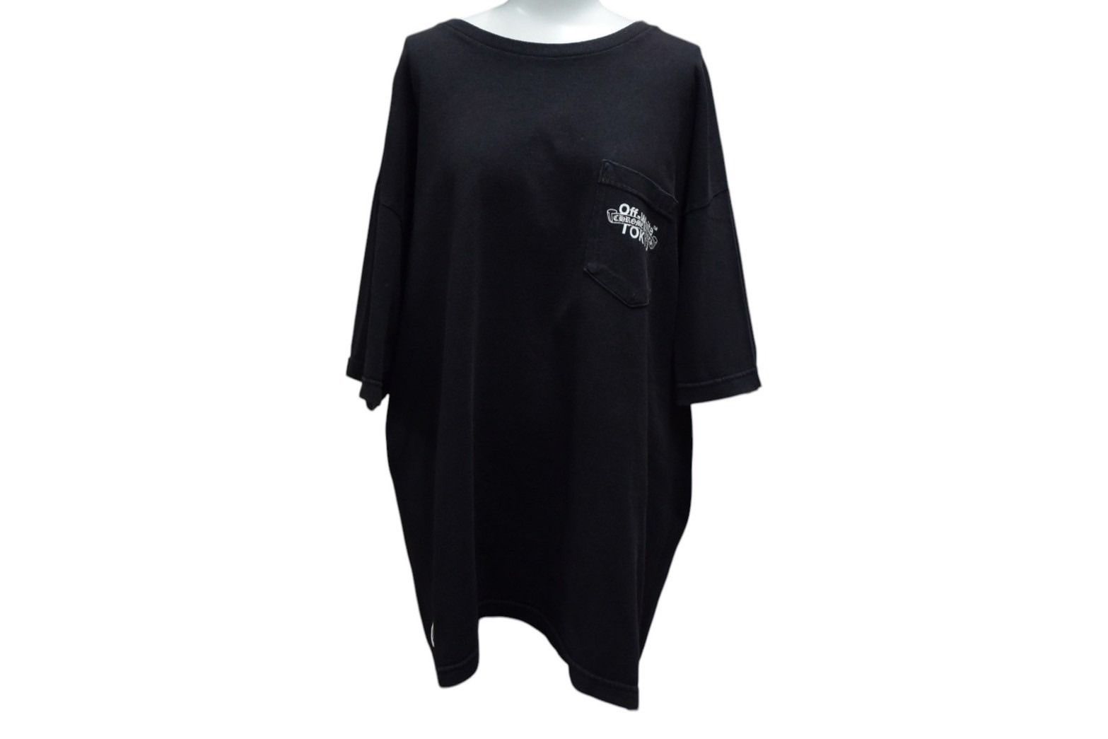 CHROME HEARTS クロムハーツ OFFWHITE Tokyo Tee オフホワイト 東京 半袖Tシャツ バックスクロールラベルプリント ブラック 4b000003