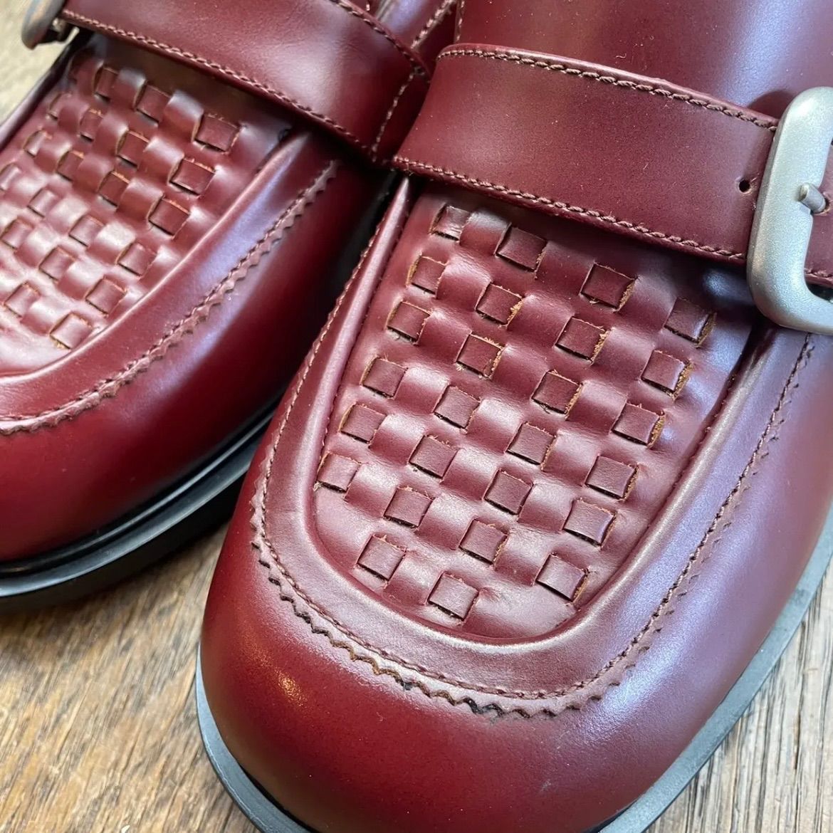 Belted Box Top shoes BURGUNDY ローファー モッズ レトロ