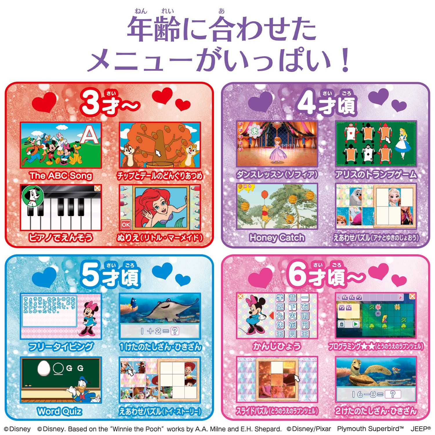 ディズニー-ピクサーキャラクターズ ラーニングマイスイートパソコン