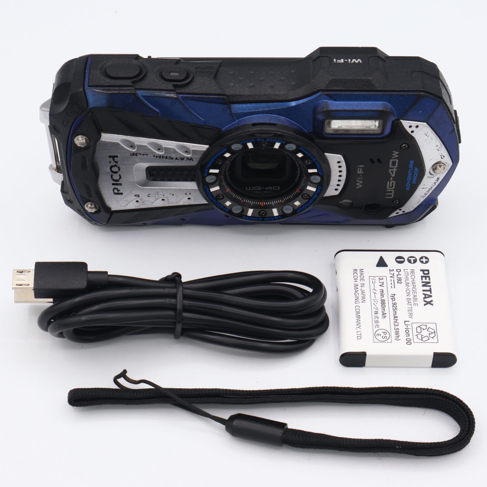 RICOH リコー 防水デジタルカメラ RICOH WG-40W ブルー 防水14m耐 RICOH リコー 防水デジタルカメラ RICOH WG-40W ブルー 防水14m耐