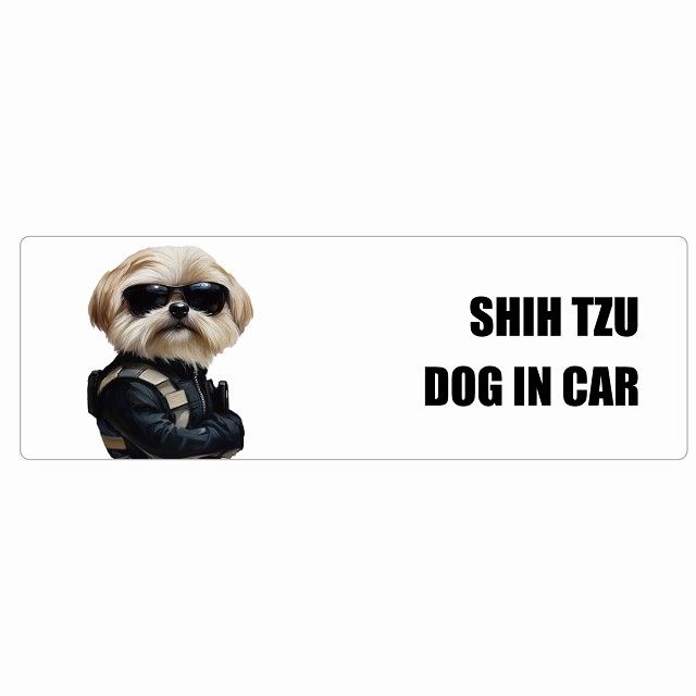 SHIH TZU シーズー DOG IN CAR カーステッカー 犬 セキュリティ