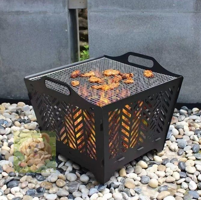 炭ストーブ屋外ポータブルストーブ庭バーベキューストーブ折りたたみキャンプストーブ焼き鉢