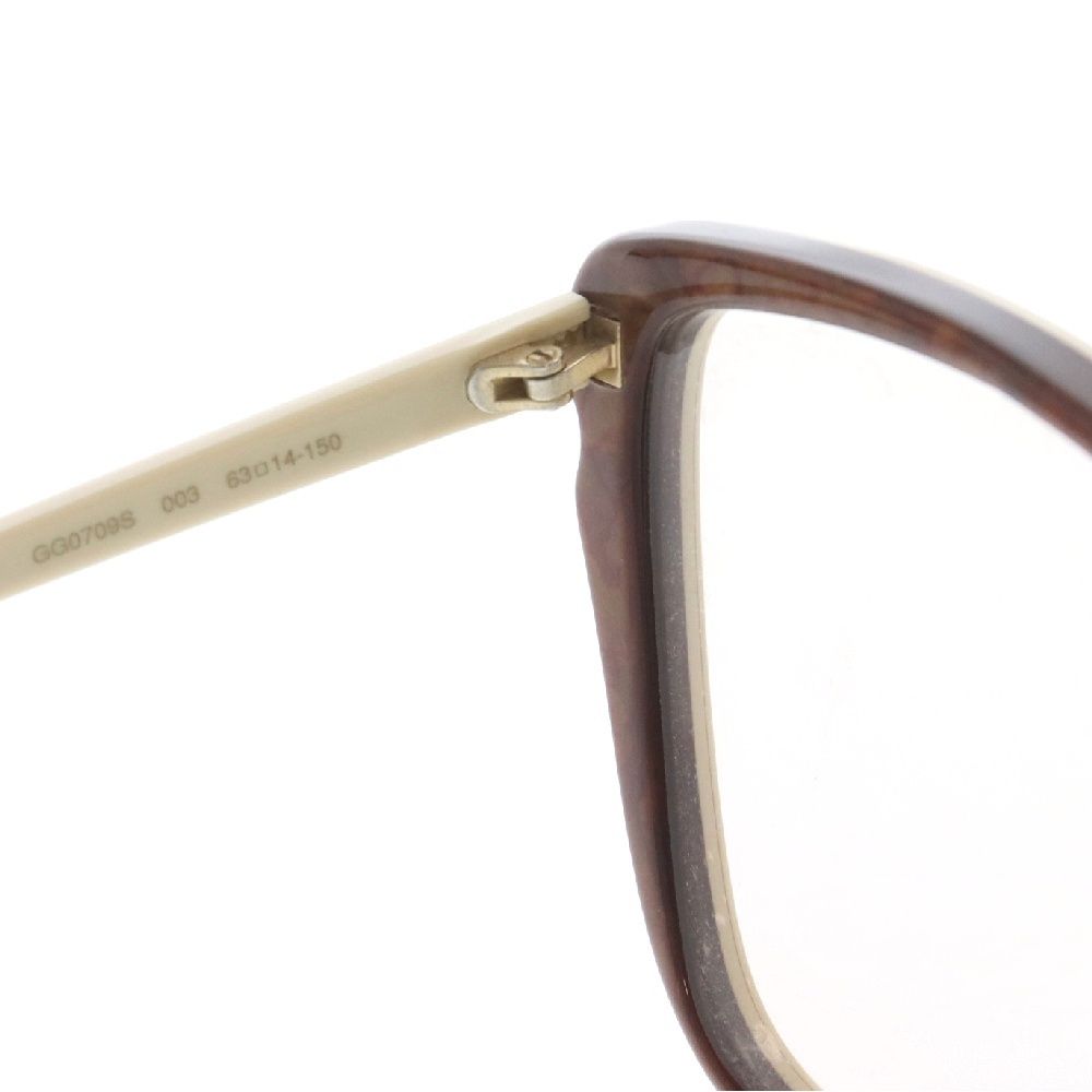 GUCCI グッチ バタフライ ビッグフレームサングラス ベージュ GG0709S GUCCI (グッチ) バタフライ ビッグフレームサングラス メガネ クリア