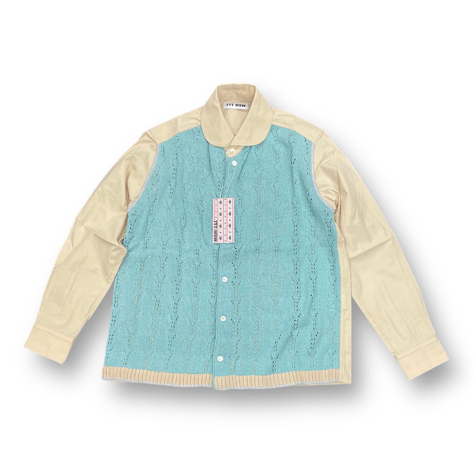 定価35200円 未使用 TTT MSW 22SS Knit Cardigan Docking Shirt ニット