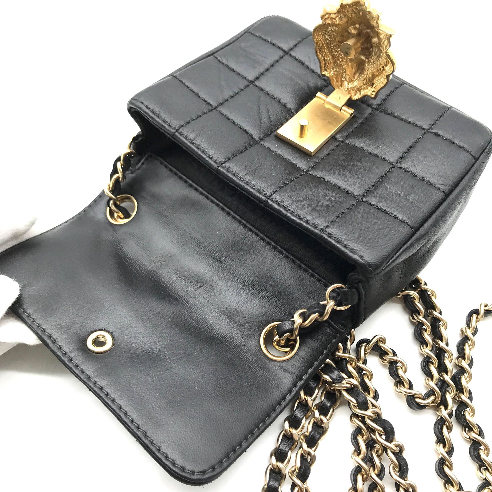 良品 CHANEL シャネル ココマーク ライオン金具 ミニ マトラッセ